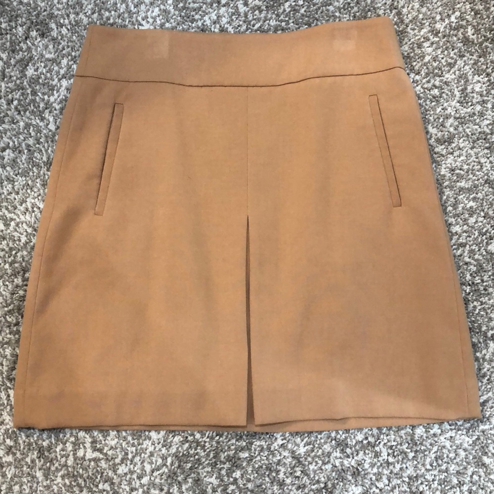 Ann Taylor Loft Tan Pleated Shirt